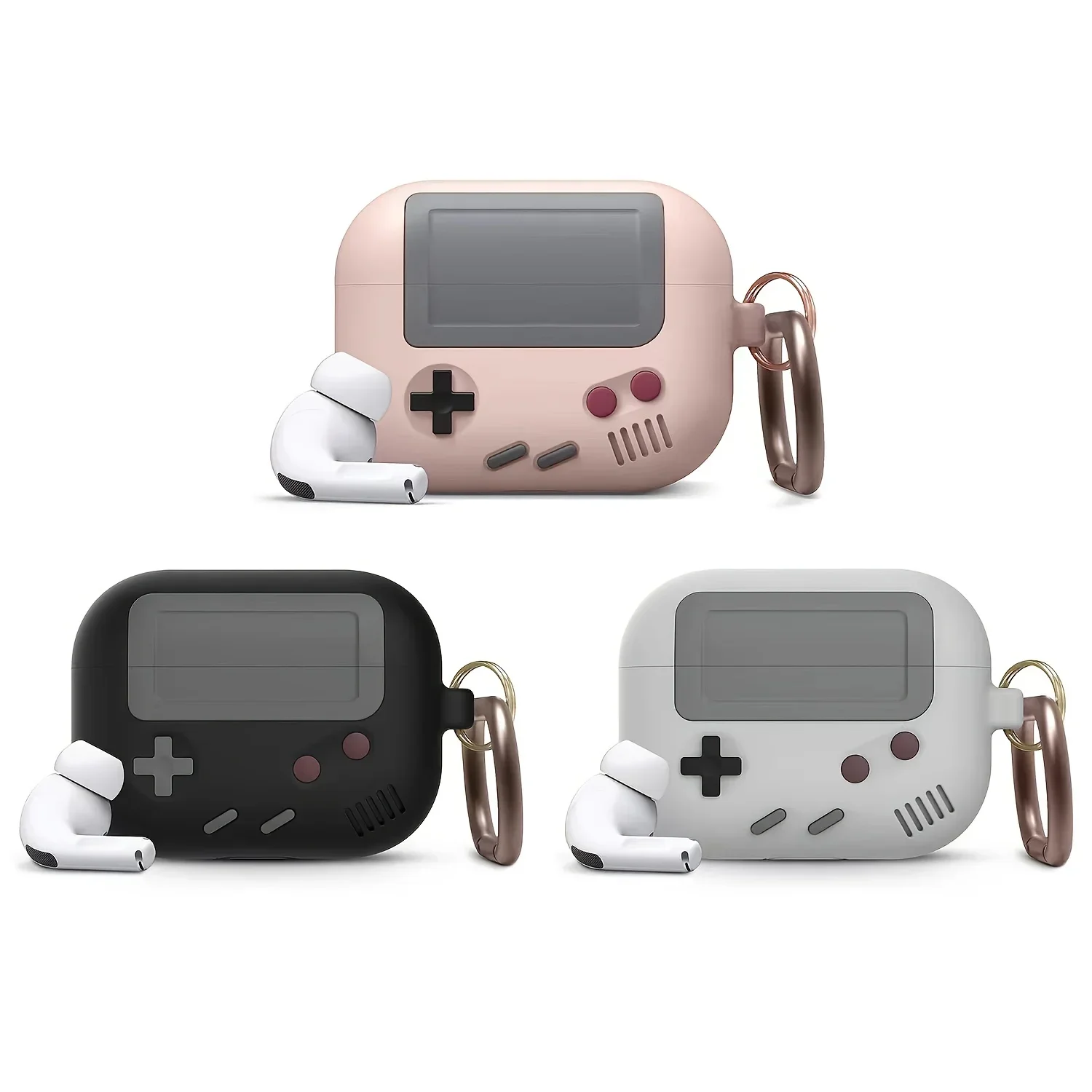 Classic Retro Game Console Earphone Case for Airpods 1 2 3 Pro 4 2024 Air Pods Pro2 Generation Gameboy Silicone Headphone Cover