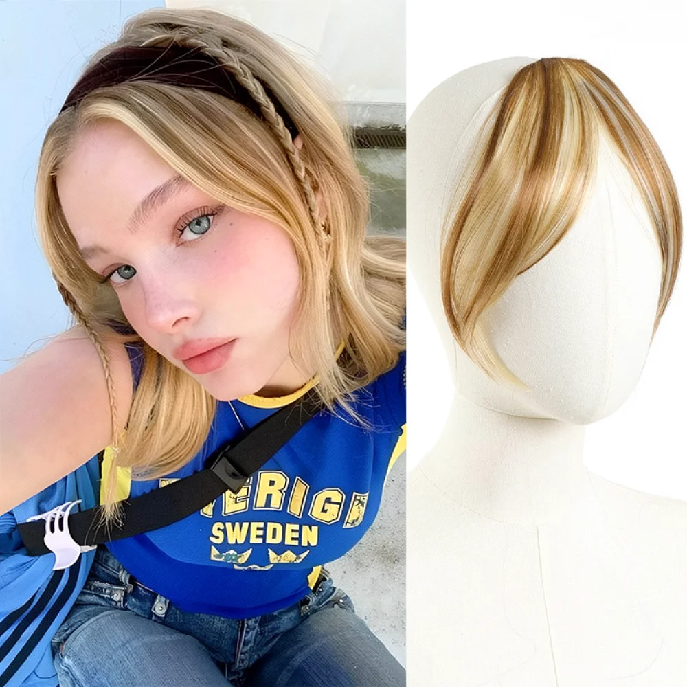 Synthetic French Fringe Hair Topper Natural Style Clip In Extension Breathable Hairpiece For Women Beauty Needs