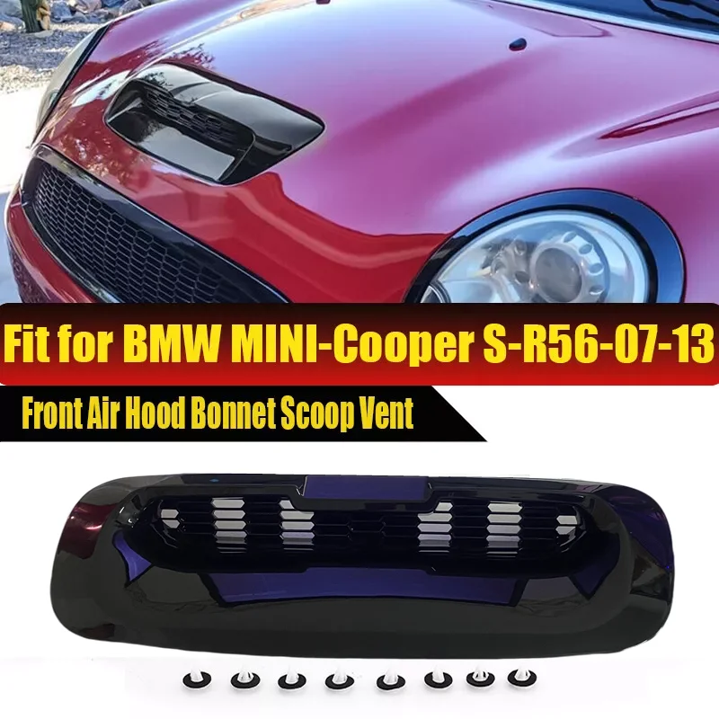 For Mini Cooper S R56 R55 R57 Front Air Hood Front Engine Bonnets Hood Vent Scoop Air Outlet Cover Trim Replacement Bonnet Grill