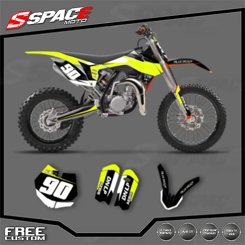 

SPACE пользовательская мотоциклетная графическая фоновая наклейка для KTM SX SX85 2013 2014 SX85 2015 2016 2017, комплект наклеек