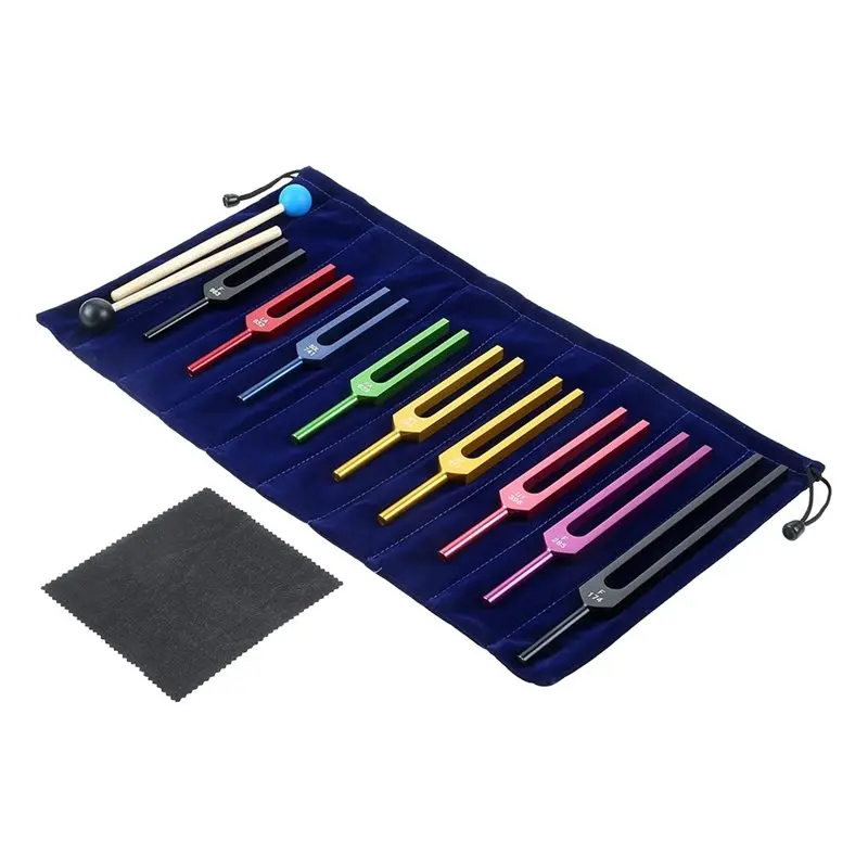 ABKV-Tuning Fork Set, 18 PCS Color Tuning Forks For Healing Chakra,Sound Therapy,Keep Body,Mind And Spirit In Perfect Harmony