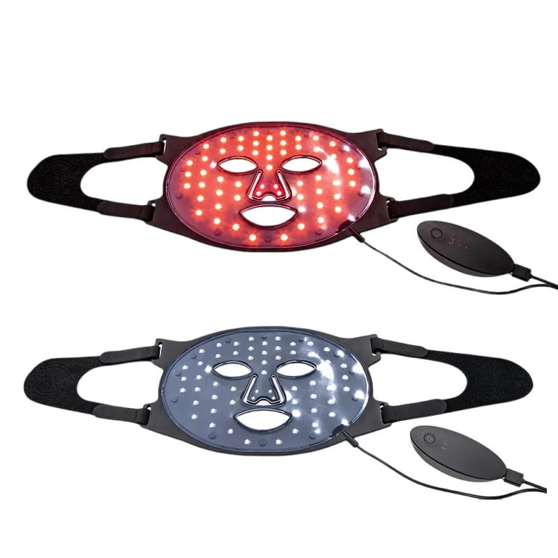 Infrared Light 630nm 830nm Skin Care Portable Silicone Red LED Light Therapy Facial LED Face Mask