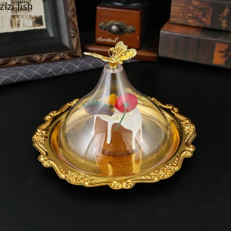 

Золотая тарелка с фруктами, акриловая крышка, подставка для торта, блюдо с сухофруктами, кондитерская тарелка, миска для десерта, миска для закусок, поднос для хранения, тарелки для хлеба