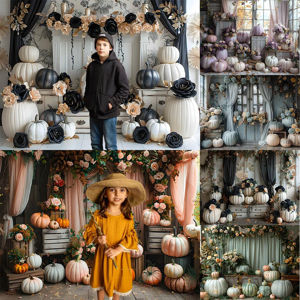 

Mocsicka Photography Background Colourful Pumpkin Kids 1st Birthday Maternity Wedding Portrait Decor Backdrop Photo Studio prop