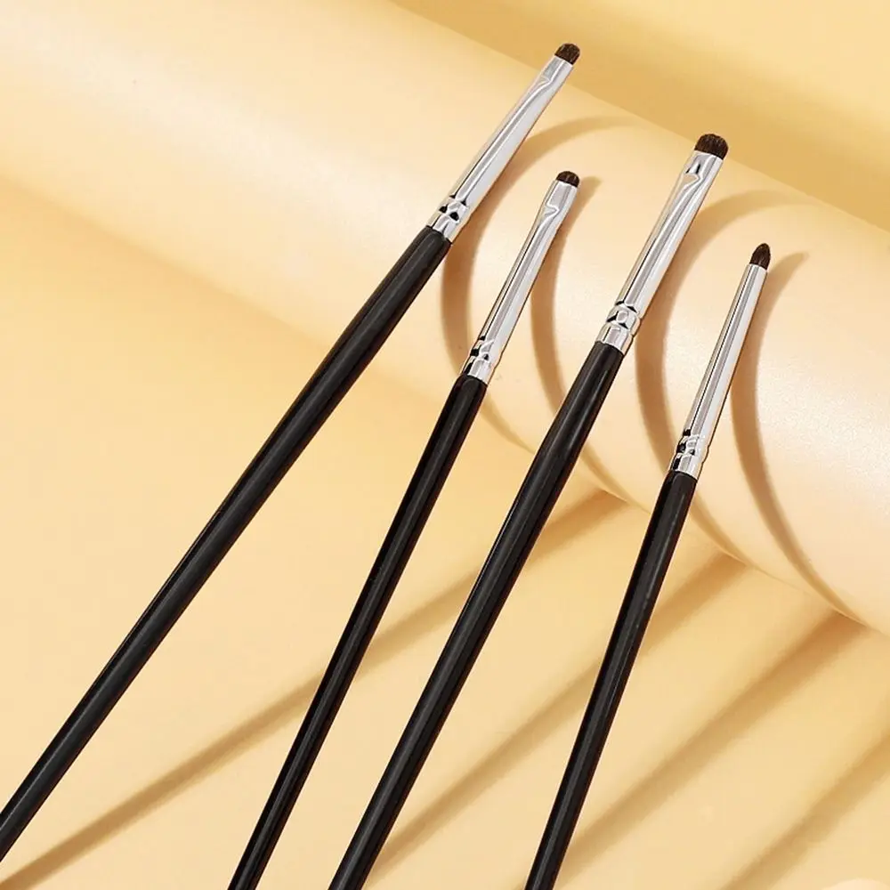 Ultra Thin Fine Eyeshadow Brushes Soft Precision Gel Eyeliner Brushes Eyelid Highlighter Wooden Handle Smudge Makeup Brush DIY