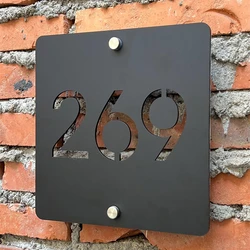 Modern Aluminum Black Silver Gold Door Signs Number Plates Outdoor Residential Spaces Customizable Durable Stylish Address Home