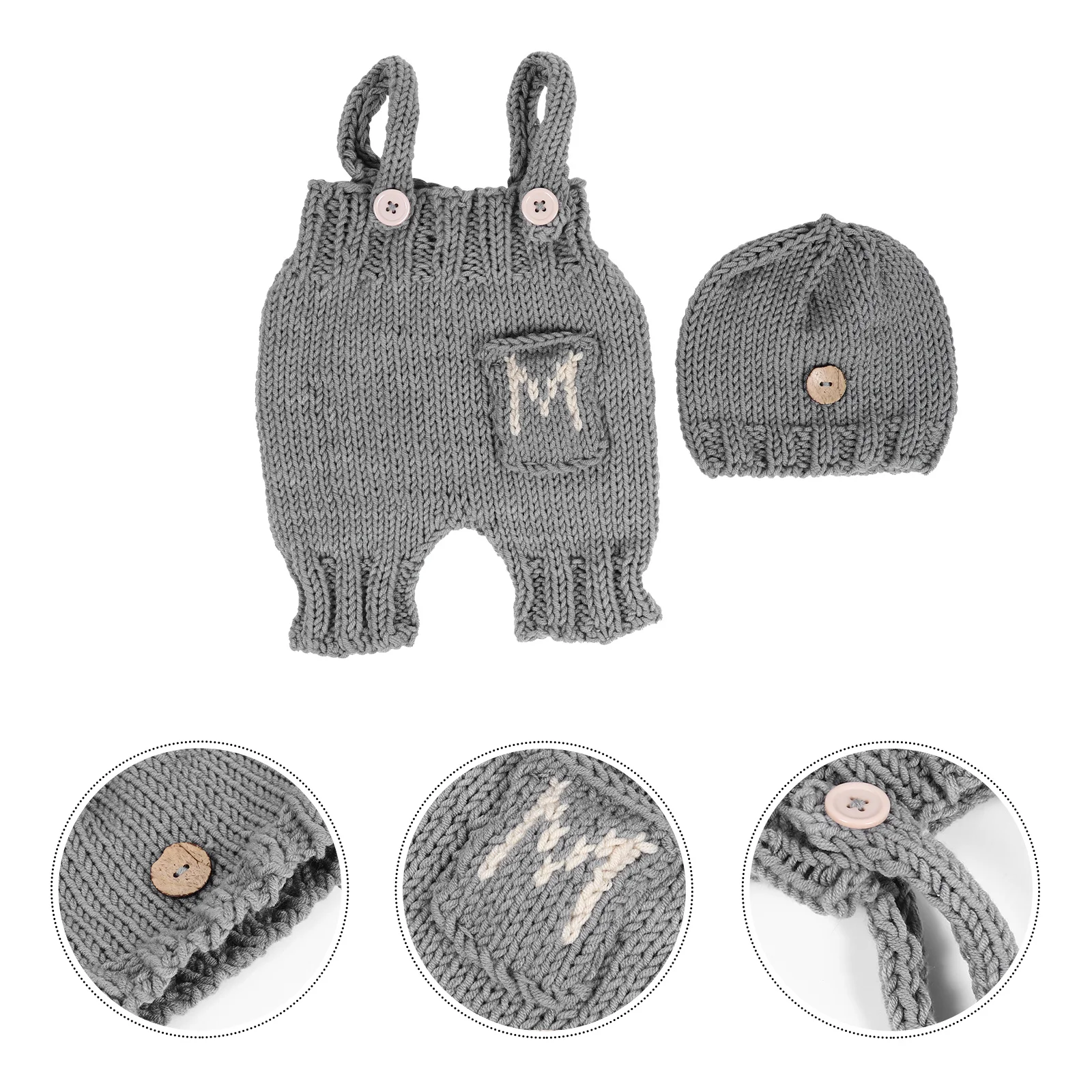 

1Set Soft Milk Cotton Baby Suspenders Pants Newborn Photography Props Infant Photo Costume Newborn Photo Clothes