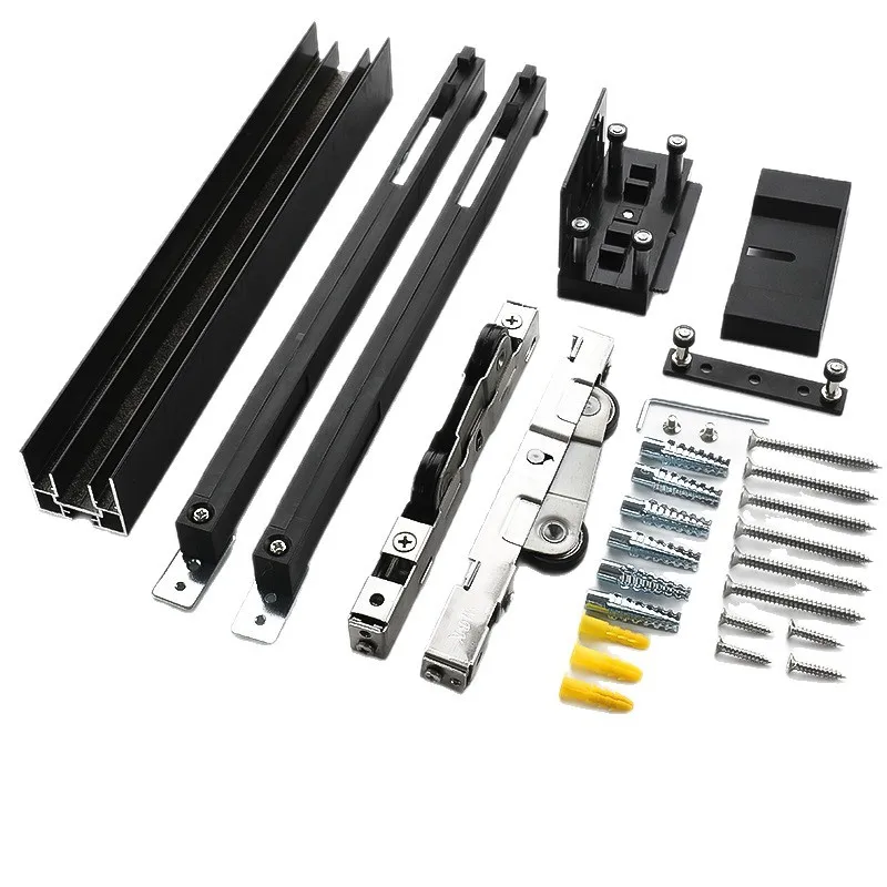 

Bidirectional Buffer Door Hardware Accessories Invisible Push-pull Suspension Rail Sliding Wood Trackless Sliding Door Rail