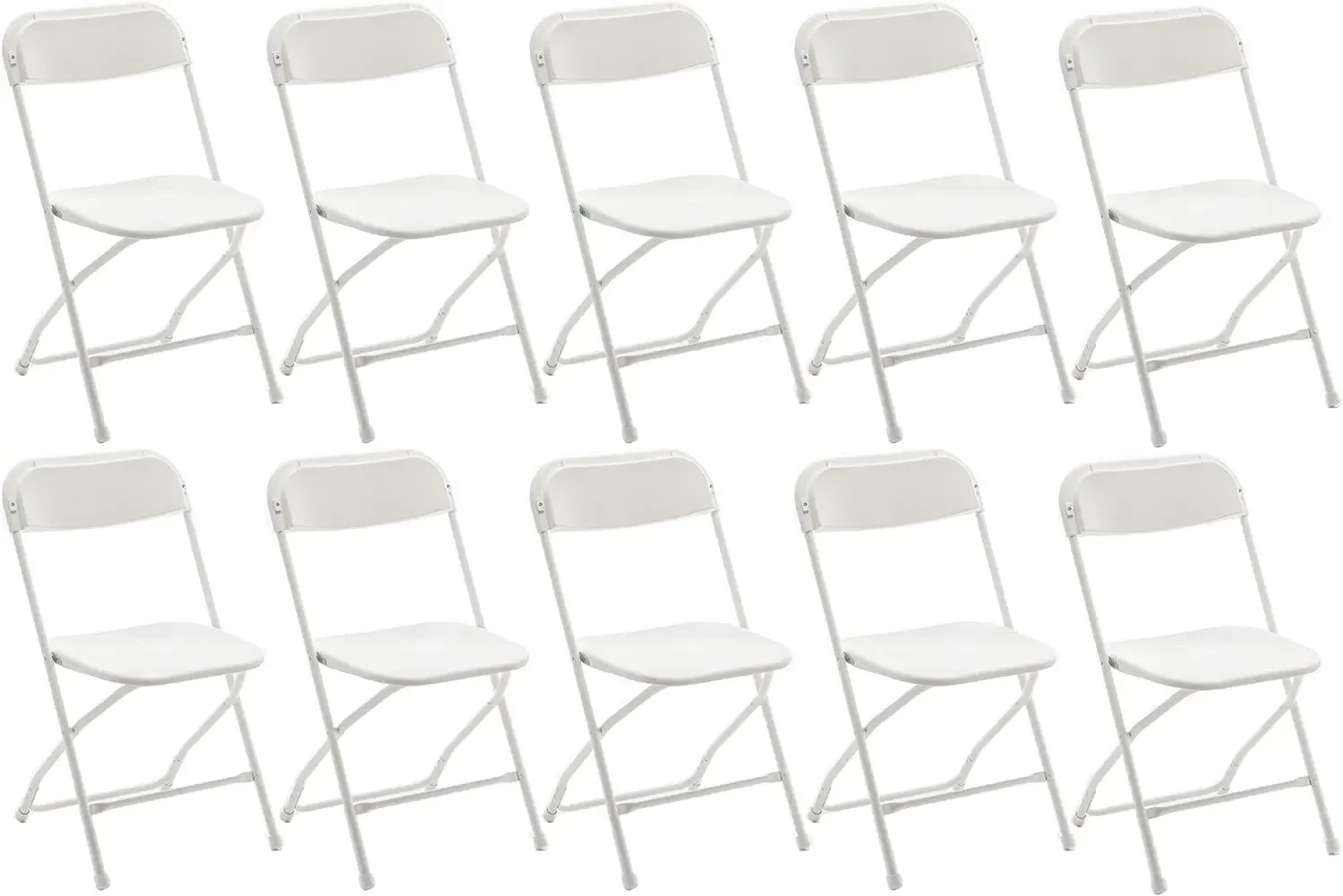 White Plastic Folding Chair Steel Frame Commercial High Weight Capacity Event Chair Lightweight for Office