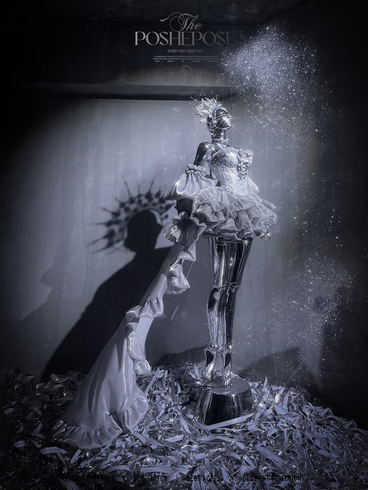 لطيف القوس قبالة الكتف المرأة حمالة فستان حفلة عيد ميلاد الأميرة لوليتا نمط الحلو مثير الفتيات زائدة طويلة صديرية دائرية فستان #1