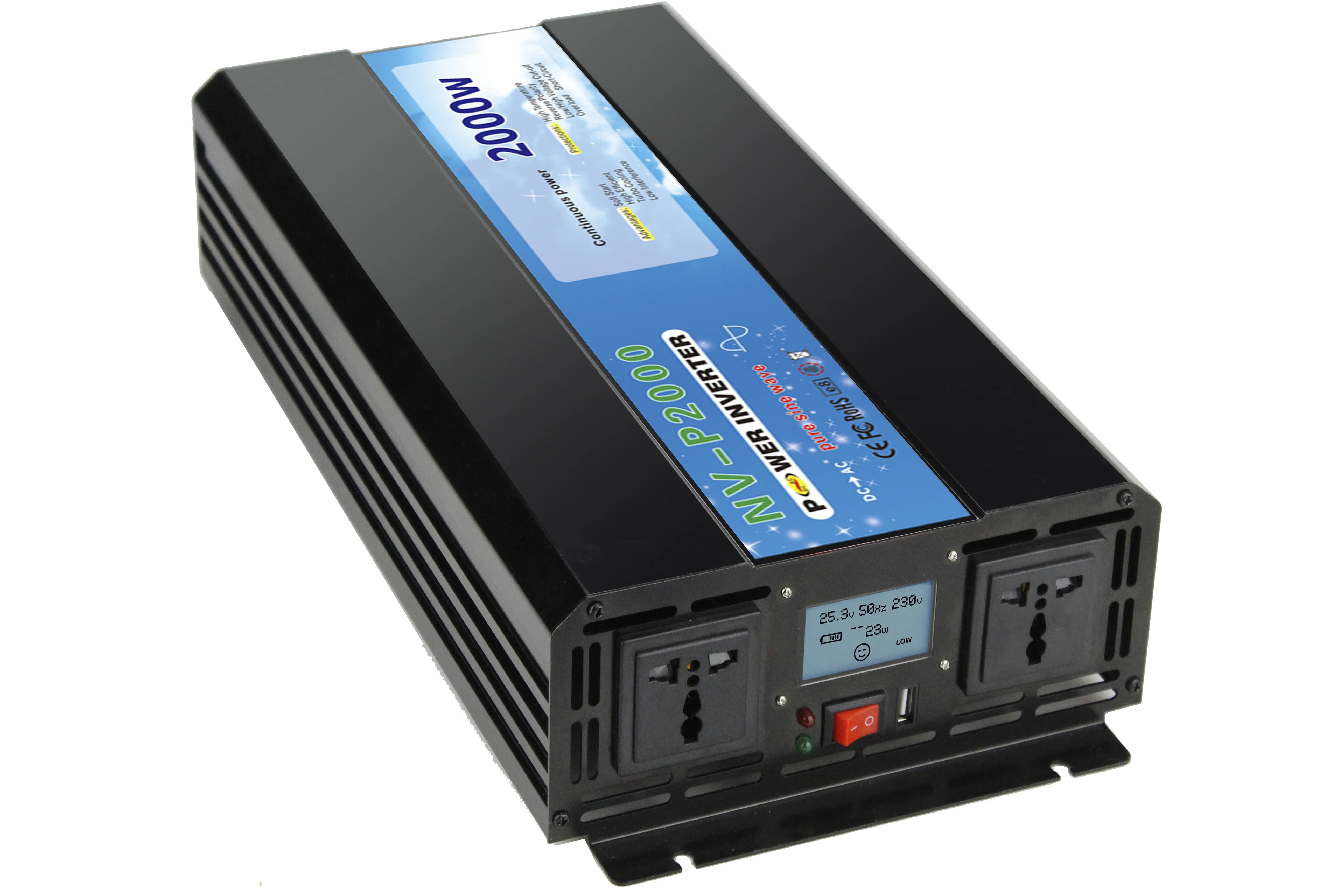 

[LCD] 1000W 2000W 3000W 4000W 5000W 110 W Off-grid DC to AC Pure Sine Wave Power Inverter 12V 24V 48VDC to V 220VAC