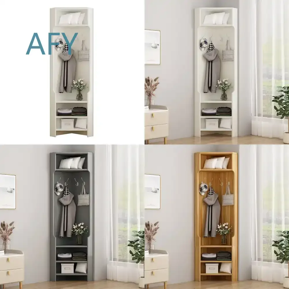 Corner Cabinet Hanger for Wardrobe Side Coat Rack Hanging Bedroom Floor Light Luxury Hotel Furniture Wall Mounted Space