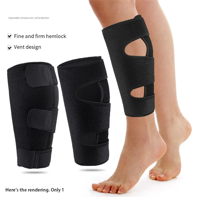 

AD08-1 Piece Leggings Fitness Comfortable Light Breathable Outdoor Calf Protection Men's And Women's Black Anti-Collision