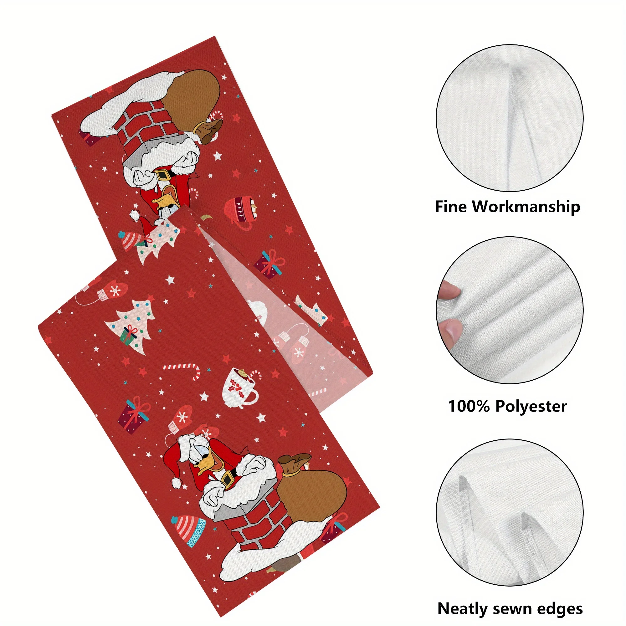 قطعة واحدة من مفرش طاولة ديزني ديزي داك، مناسب لوجبات العطلات، ديكور المنزل، المطاعم، غرف المعيشة، مكاتب المكتب، عيد الميلاد #4