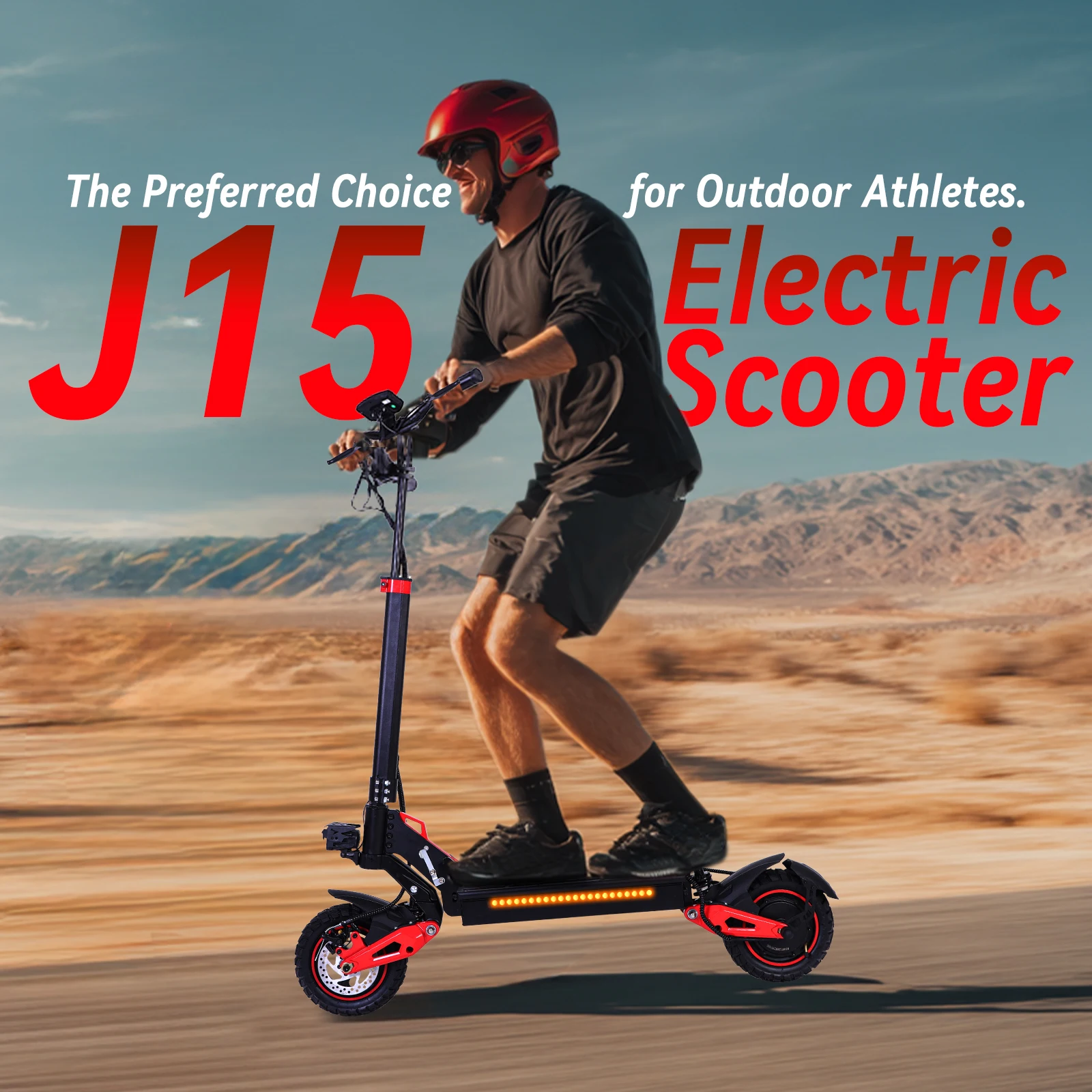 

J15 Electric Scooter Adult 1600W Motor 11-Inch Off-Road Tyres 48V18AH Battery Max Speed 31mph Range 27-30 Miles Electric Scooter