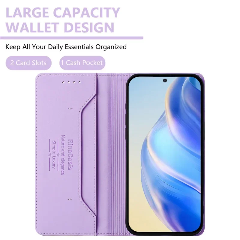 Custodia per telefono con cover a portafoglio antifurto di lusso per Apple iPhone 16e 17 air 16 Pro Max Custodie in pelle Magnete Tinta unita Coque 2025