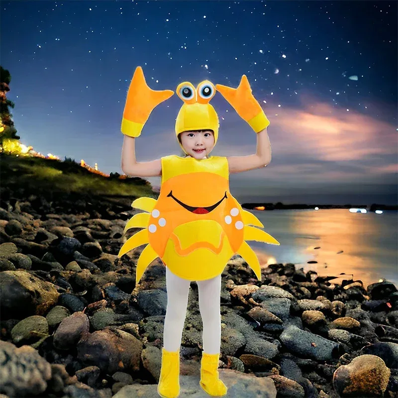 

Kids Seahorse and Crab Costumes Cosplay Halloween Boys and Girls Baby Toddler Ocean Animal Performance Outfit for Dress-up Party