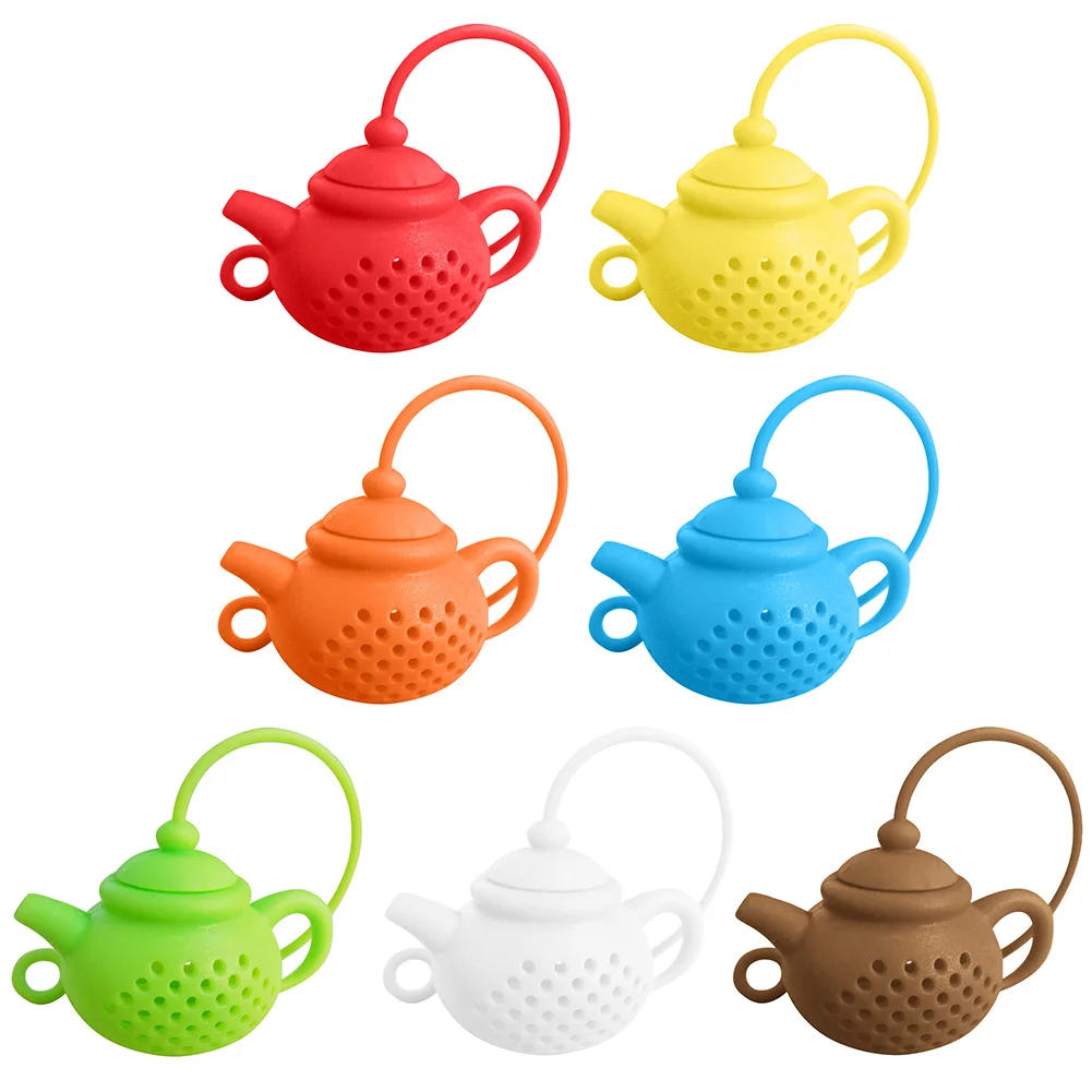 

Teapot Shape Tea Infuser Reusable Silicone Tea Strainer with Long Handle Tea Bags for Loose Leaf Tea Spices and Seasonings