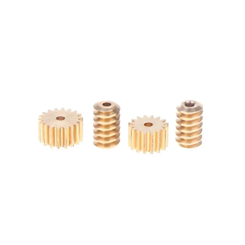 [MOA]1 Set 0.5M Copper Worm Gear Drive Combination Set 12/15/16/18/32 Teeth 2MM/3MM 2MM Step Hole DIY Model[MOA]