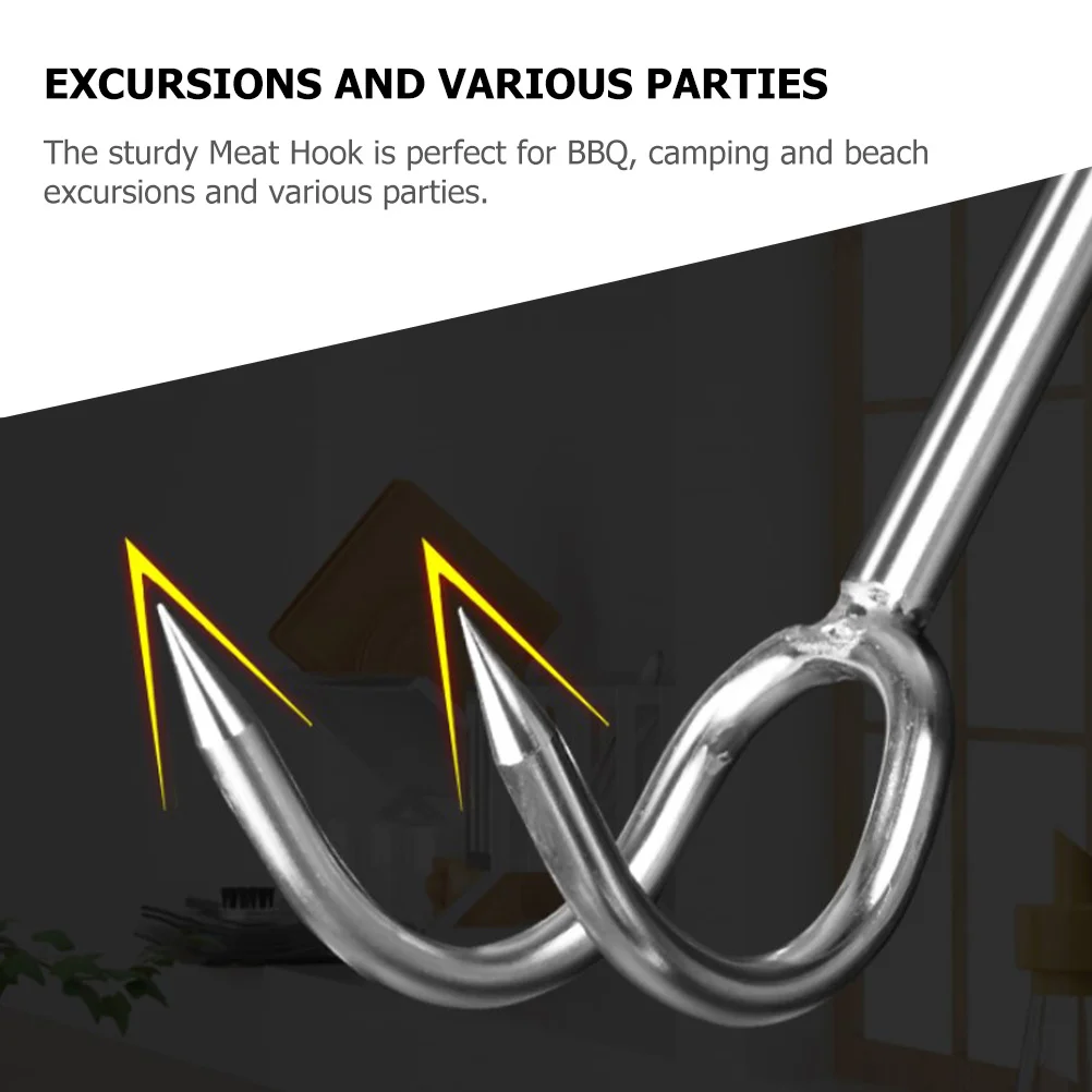 

Multi-Function Barbecue Hook Stainless Steel Roasting Professional Pork Accessory Sturdy Kitchen Meat Processing Tool