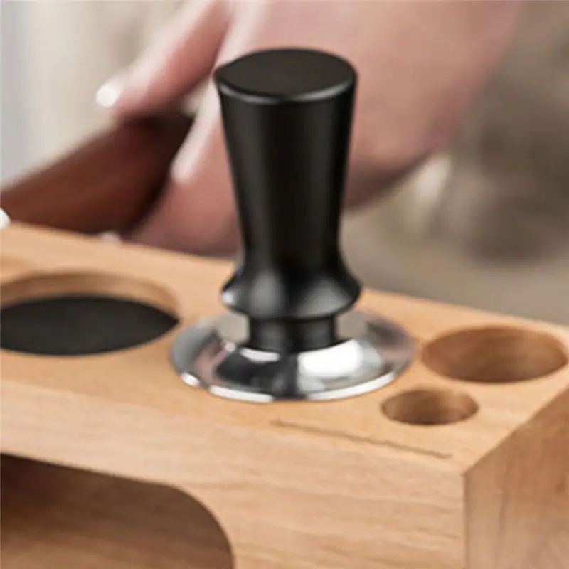 Coffee Tamper Holder Filter Stand Wooden Base Espresso Tamper Stand Mat Rack Coffee Tamper Holder Wooden Base-AA98
