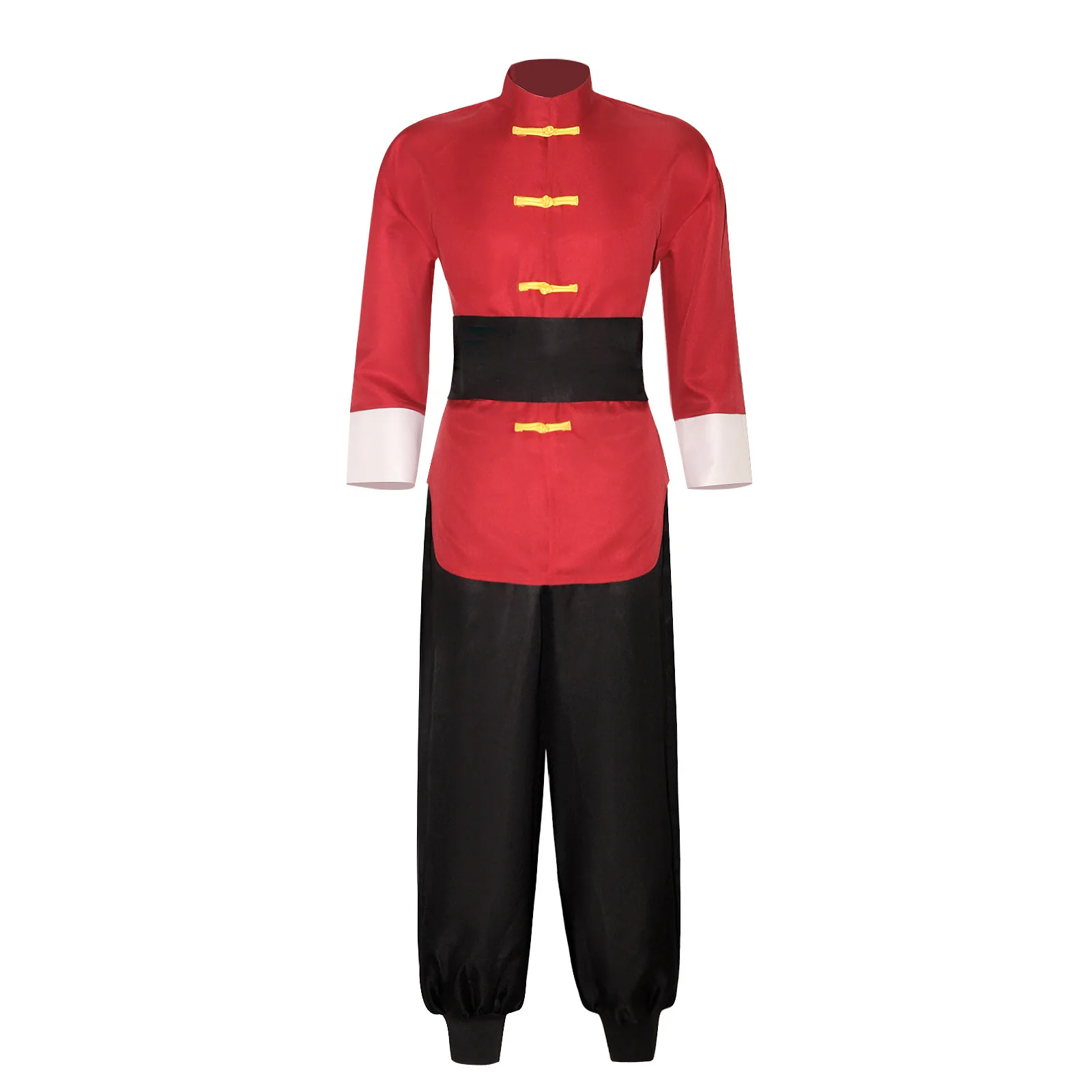 Anime Ranma 1/2 Tendou Akane Cosplay Costume Chinese Style Tang Suit Red Top & Pants Unisex Outfits for Halloween Carnival Party