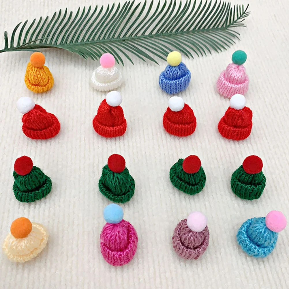 60 Pcs Christmas Centerpieces Mini Hat Hats For Crafts Accessories Ornaments Knitting DIY Supplies