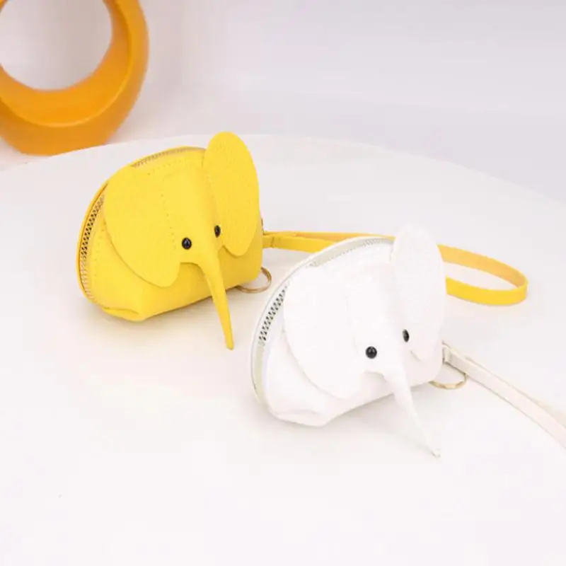 1Pcs Creative Lipstick Zipper Card Bag Cute Small Elephant Wallet Cosplay Anime Purse Elephant Japanese Bag Backpack Pendant