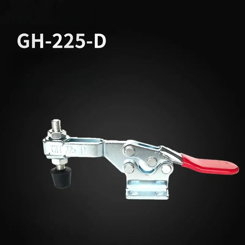 1 Stück GH-225-D Rutschfeste Gummi-Druckschraubzwinge, horizontale Schnellspannzwinge, 227 kg Haltekraft, Kniehebelzwinge – Detail 6