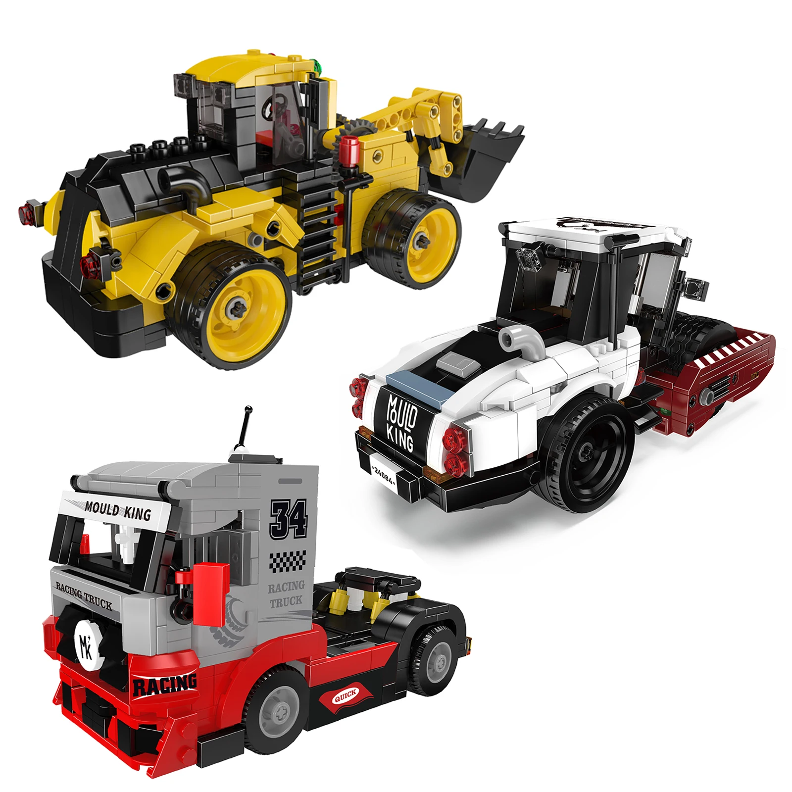

Mould King Engineering Vehicle Series Technical Bricks Truck Road Roller Loader Model DIY Assembly Christmas Children Gifts Toy