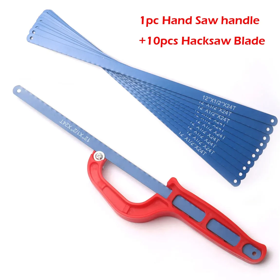 Hacksaw Blade 300mm Saw Blade Handle Set 24T Hacksaw Blade For Carbon Fiber Metal Meat Wood Hand Saw Blade