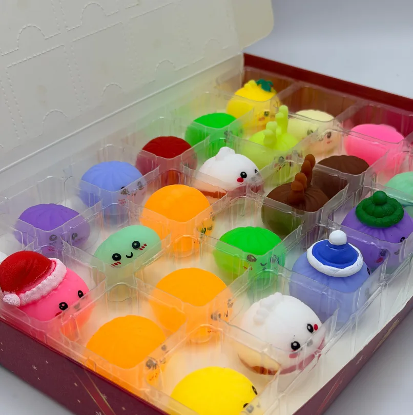 2026 Weihnachts-Squishy-Adventskalender, Fidget-Countdown-Kalender mit Überraschungen, sensorisches Fidget für Erwachsene, Weihnachtsparty-Geschenke – Detail 6