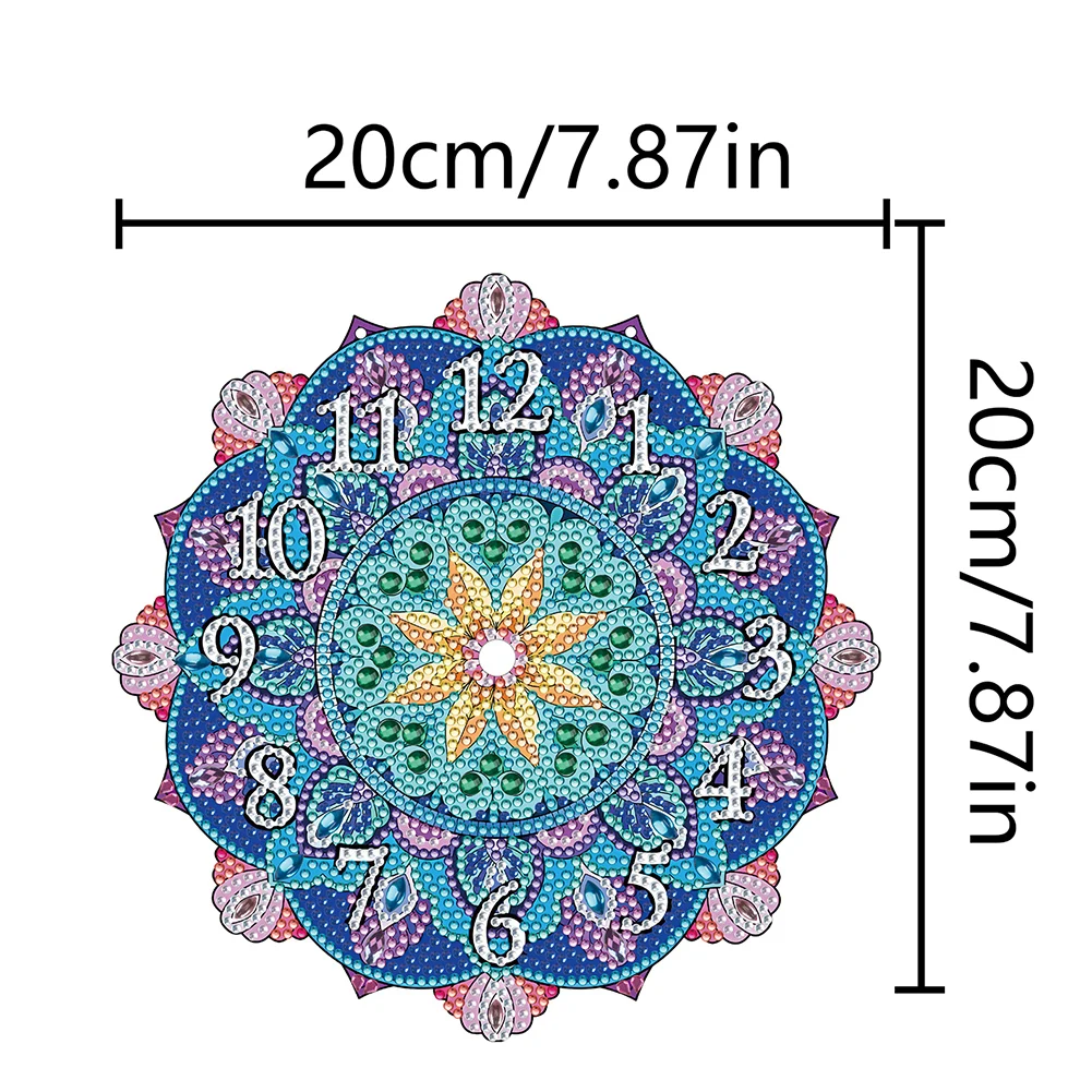 5D DIY kryształowy diament zegar Mandala zegar zestaw ścieg haft krzyżykowy zestaw do malowania według liczby zestawów diamentowych materiałów