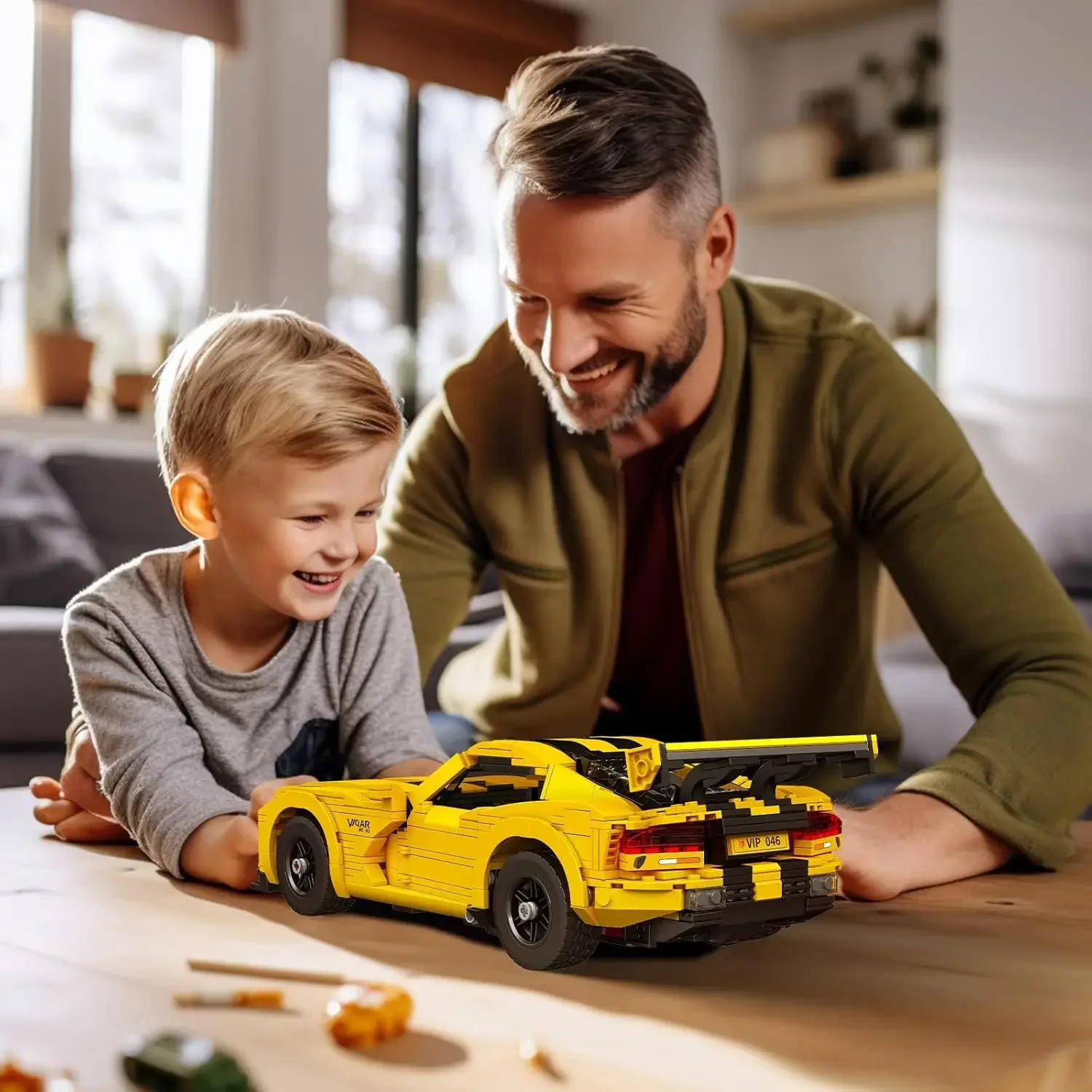 قالب الملك 10046 الإبداعية MOC-120125 فايبر السوبر اللبنات 1236 قطعة الفنية Hypercar ألعاب مثالية للأولاد هدية عيد ميلاد #6