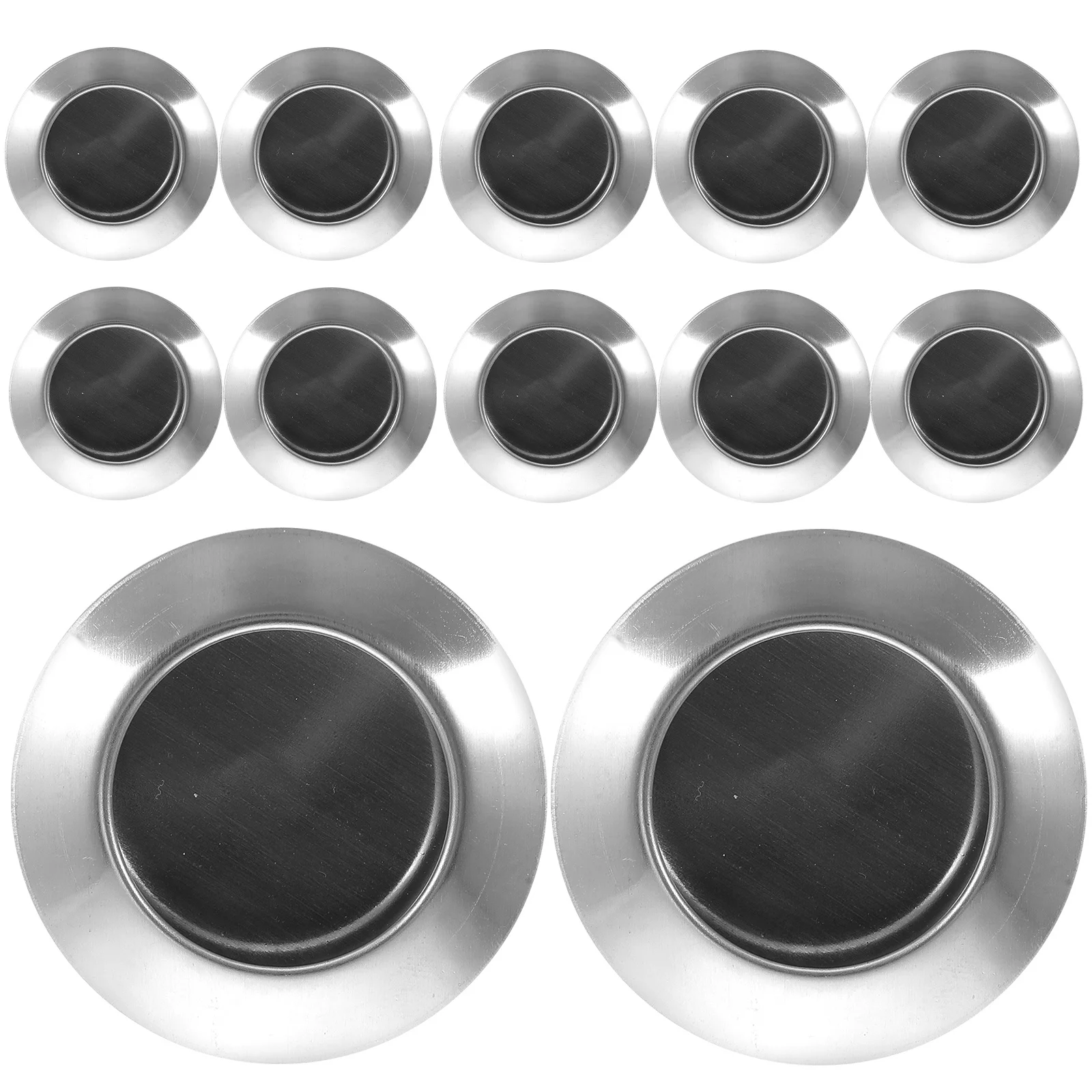 

16pcs Round Invisible Pull Handle 304 Stainless Steel Cabinet Drawer Knob For Kitchen Bathroom Wardrobe Furniture Cup Pulls