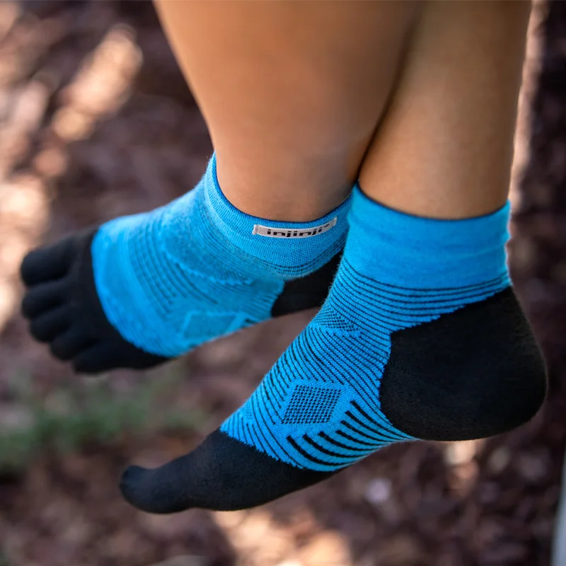 Injinji – chaussettes basses à cinq doigts pour hommes, bas de course, prévention des ampoules, Coolmax, séchage rapide, couleur unie, cyclisme,