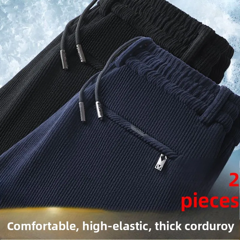 

Мужские утепленные брюки на флисовой подкладке для осени и зимы, свободного кроя, для офиса и отдыха