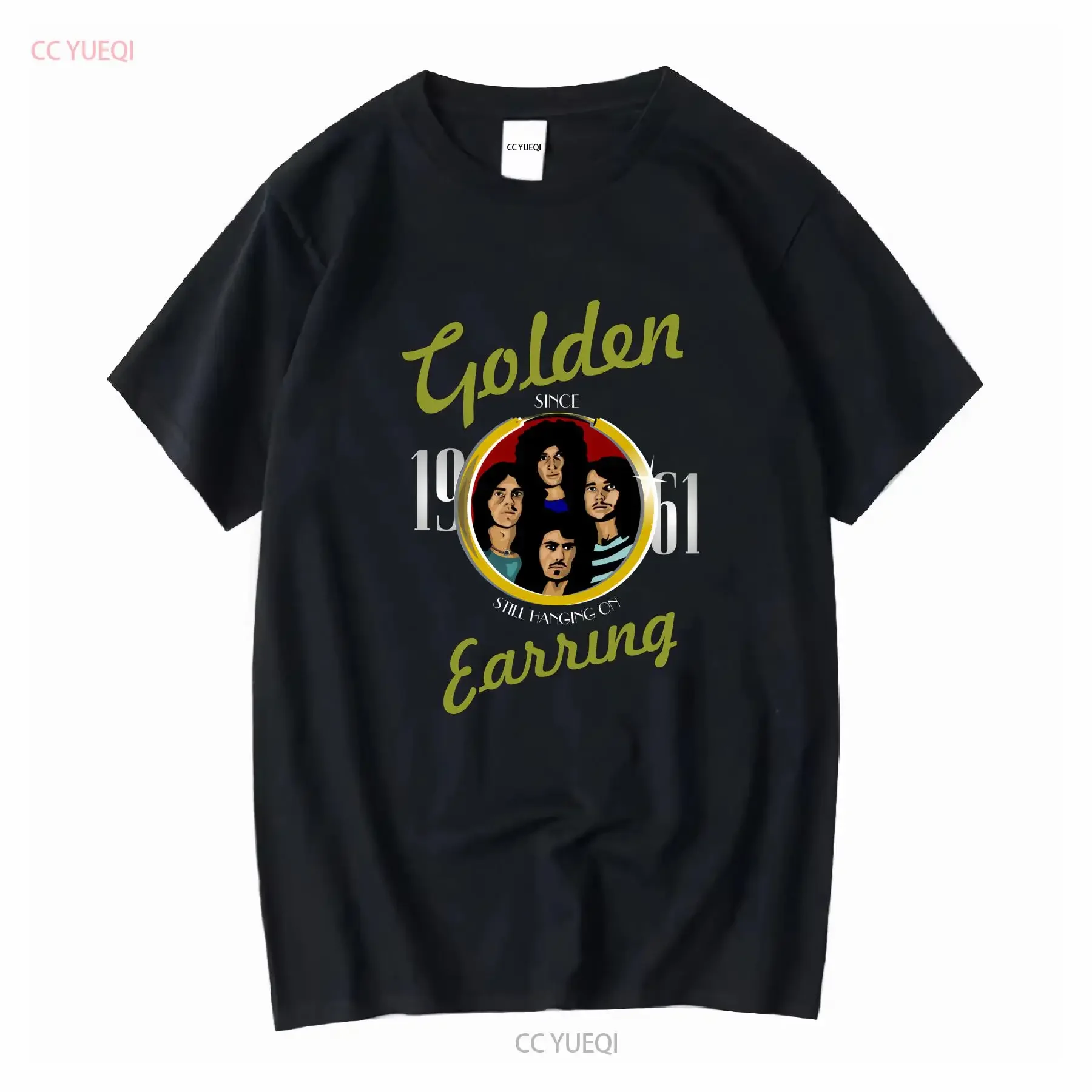 

GOLDEN EARRING STILL HANGING ON NEW BLACK T SHIRT long or short sleeves vintage Washed Comfortable Breathable designer clothes