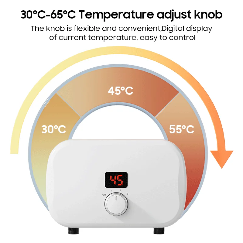 Nova chegada mini aquecedor de água elétrico inteligente 220v 3.5kw 4.5kw 5.5kw caldeira temperatura constante para uso doméstico ao ar livre do carro
