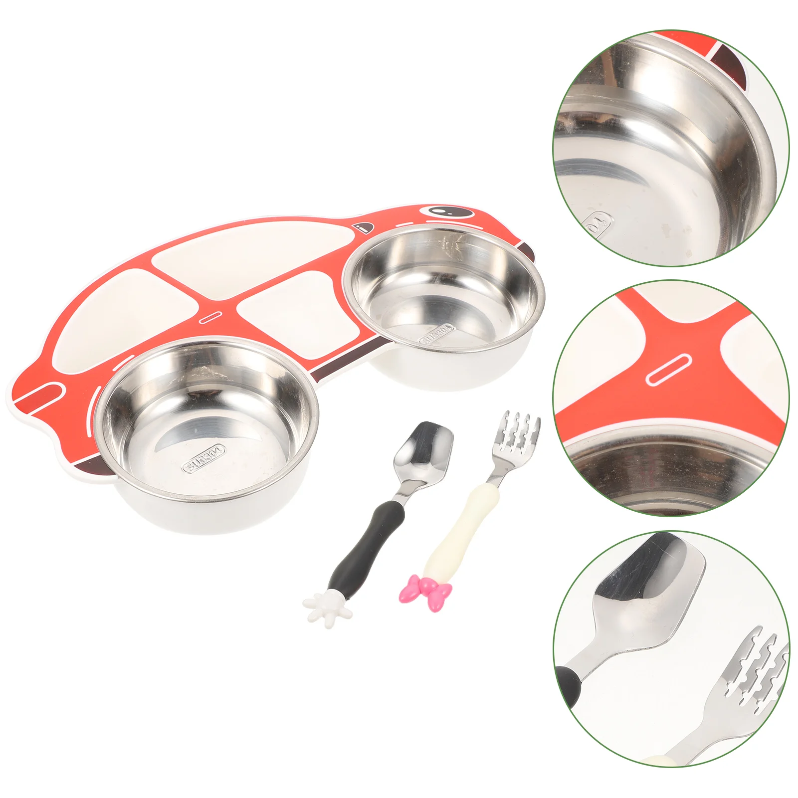 

Обеденная тарелка для закусок, детская японская тарелка из нержавеющей стали в мультяшном стиле