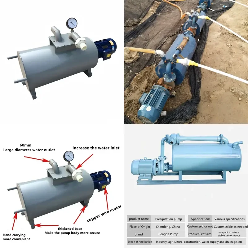 for Diesel Engine OEM Portable Self-priming Low Pressure Vacuum Pump High Efficiency 7.5KW 60m/h Model DCW-7500 Wellpoint