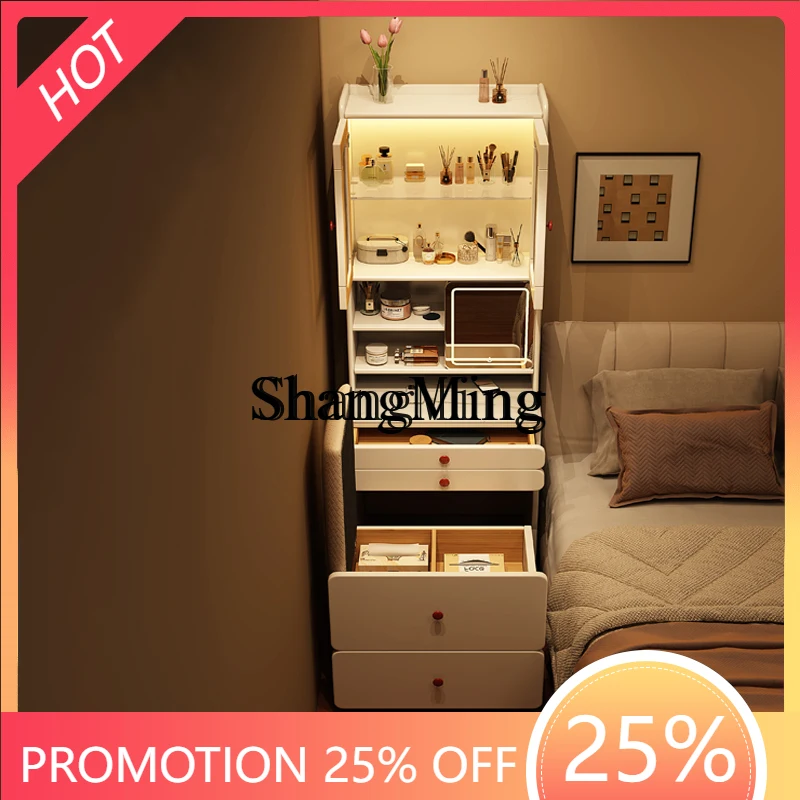 

FG good-looking solid wood small dresser master bedroom bedside small corner storage cabinet integrated makeup mirror desk