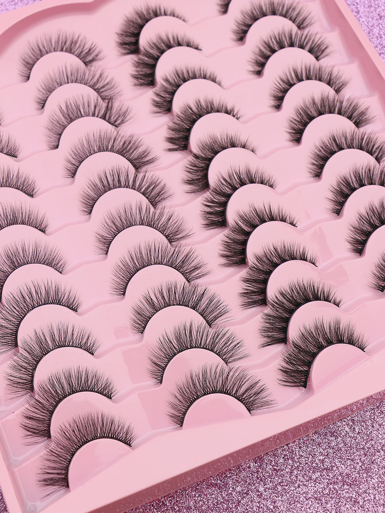 20 pairs of natural mixed false eyelashes, versatile, soft, practical, travel, daily makeup tools for multiple occasions