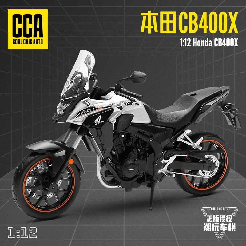 MSZ-Modèle de moto de voiture en alliage moulé sous pression, modèle de moto statique, Honda CB400X avec base, cadeau jouet, CCA, 1:12