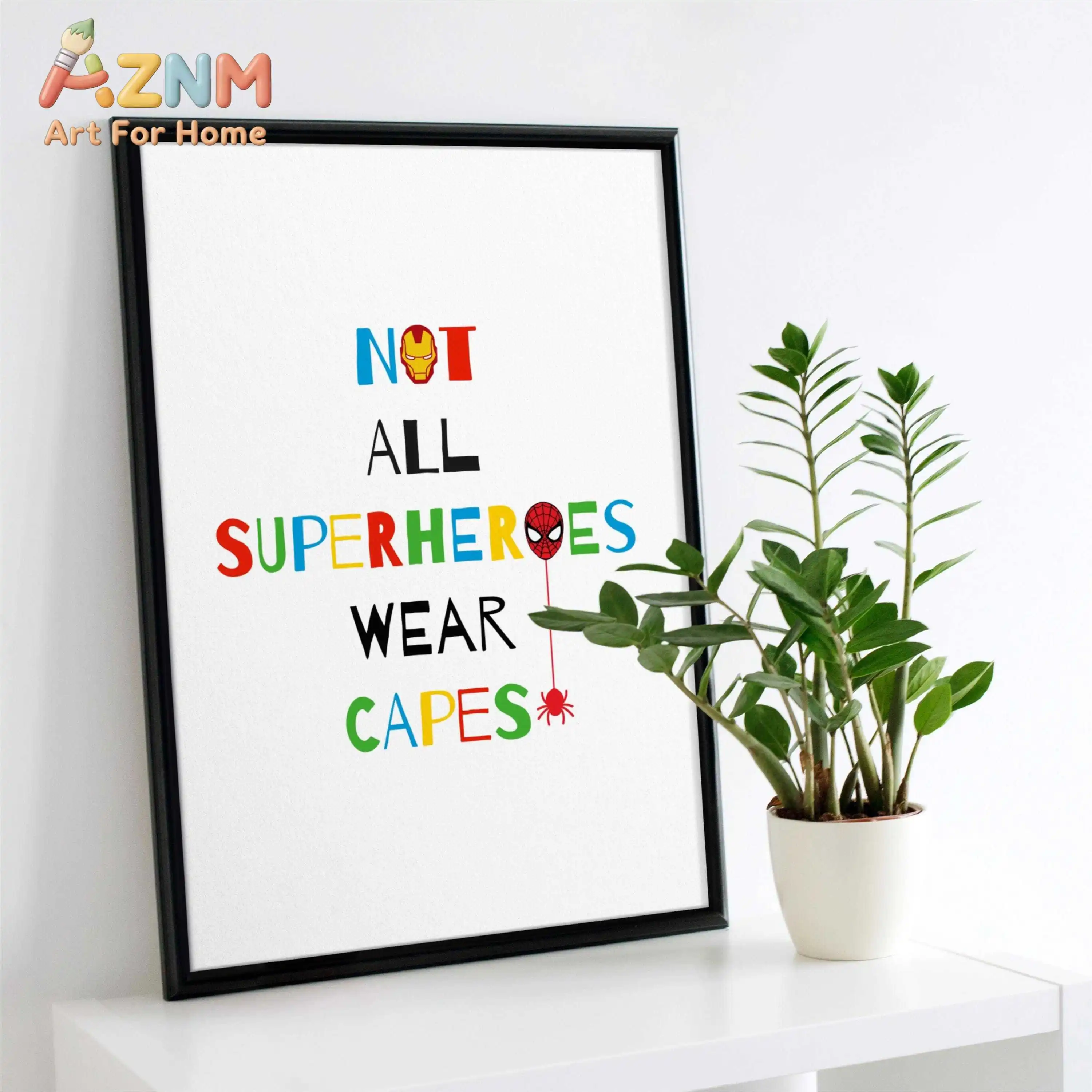 

Не все супергерои носят плащи. Настенный декор с принтом супергероев для комнаты мальчика. Мотивационный декор для детей. Цитаты для детской комнаты.