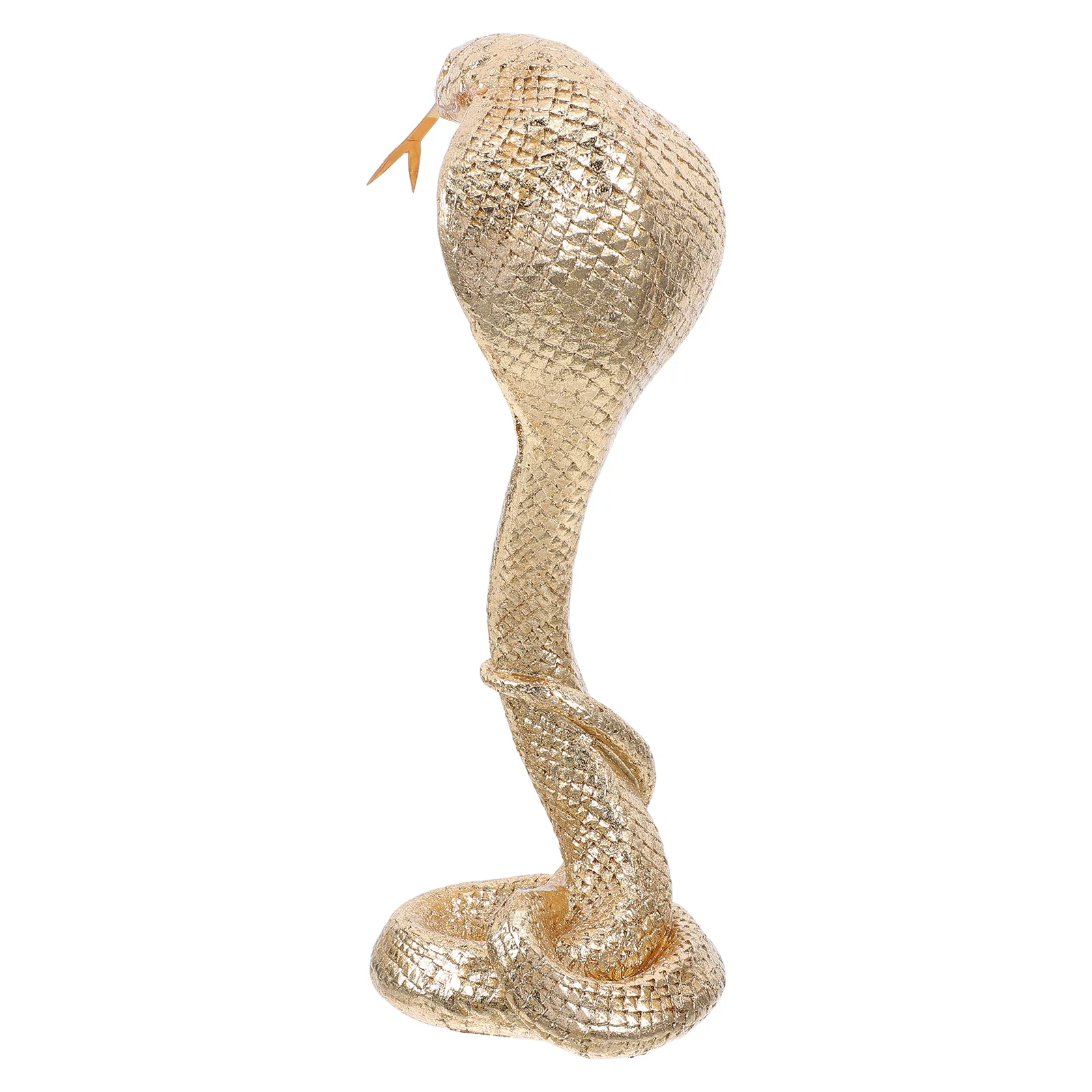

Resin Cobra Statue Golden Finish Handcrafted Snake Sculpture for Indoor Outdoor Decor Feng Shui Wealth Symbol Centerpiece