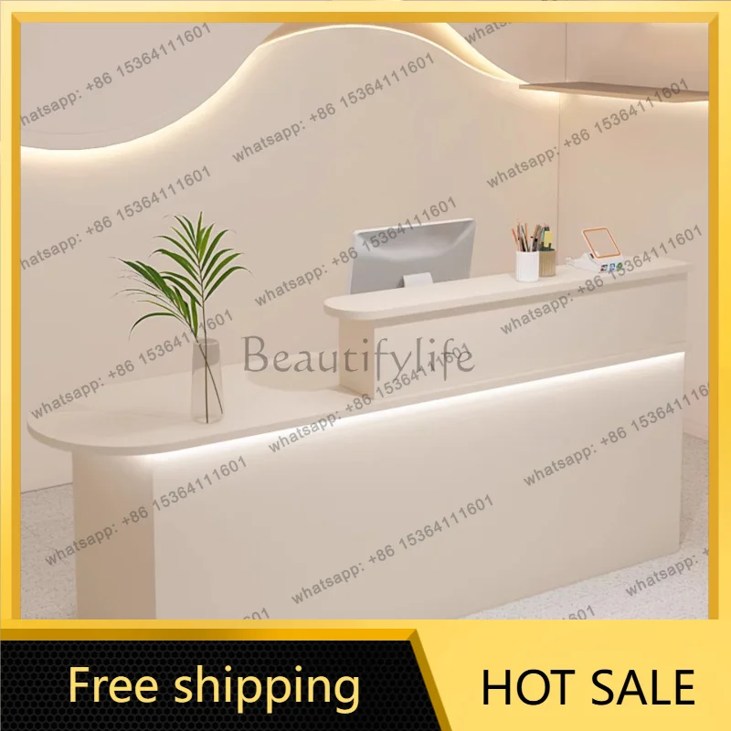 XX.Simple Modern Reception Desks Minimalist Design Unique Small Reception Desks Best Corner Mostrador De Tienda Trendy Furniture