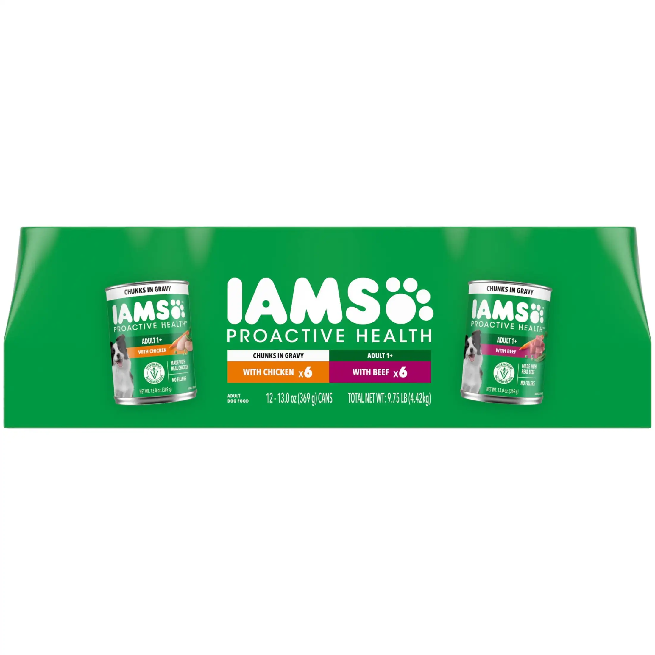 

Iams Proactive Health Chicken Chunks in Gravy and Beef Chunks in Gravy, 13 oz Cans, 12 Pk Variety