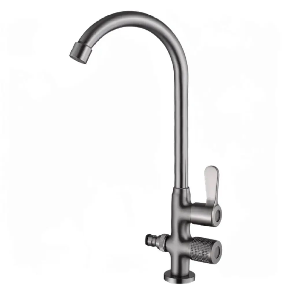 Wall Mount Garden Tap Dual Control Splitter For Mubin Alloy Outdoor Sink Faucet Extended Applicator Anti Splash Rotating