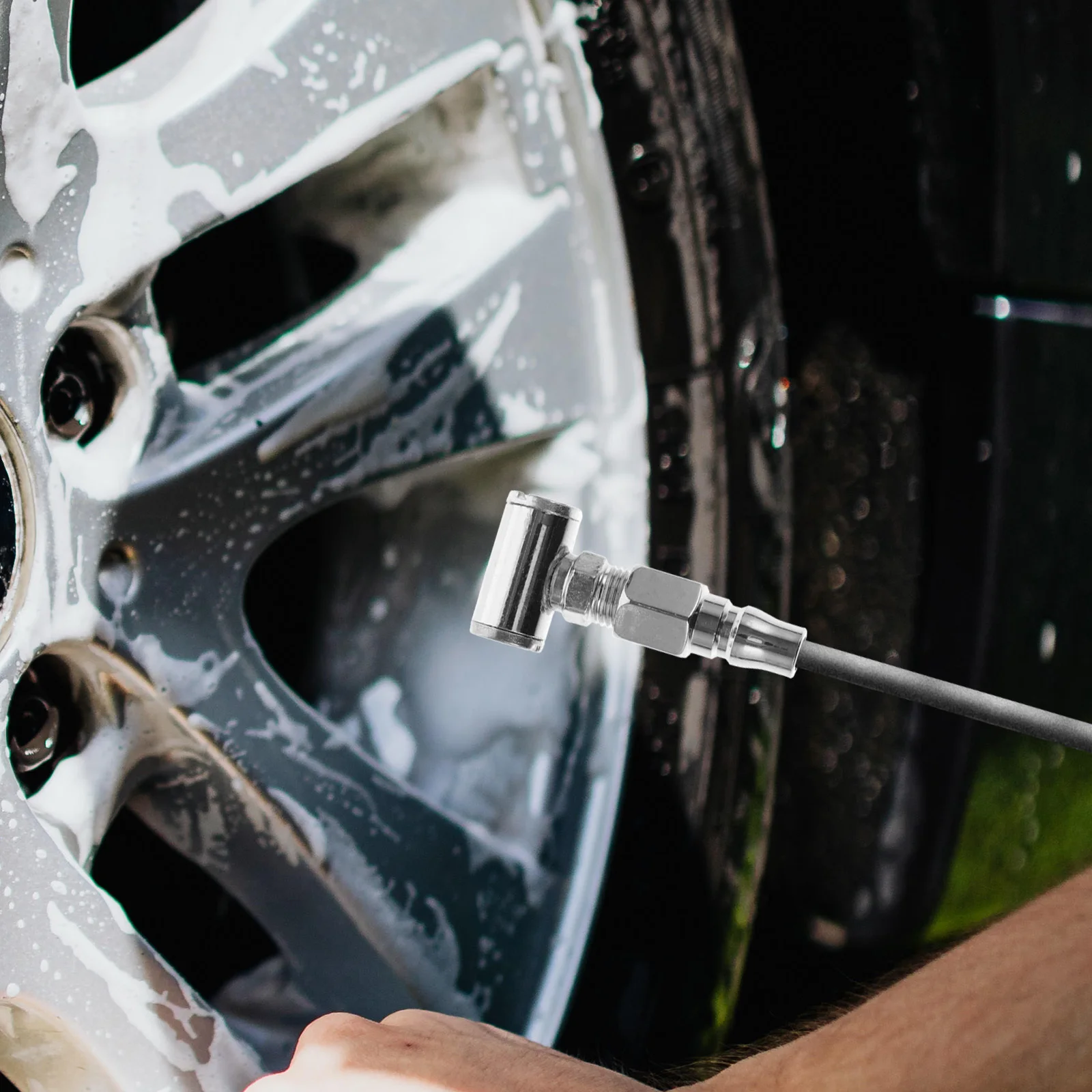 

Tire Air Chuck Double Sided Reinforced Metal Inflation Tool Fast Easy Pumping Locking Design For Car Truck Rv Motorcycle